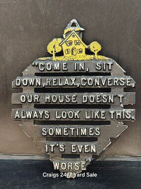 Trivet Cast Aluminum 70'S Humorous Could Be Worse MCM Vintage